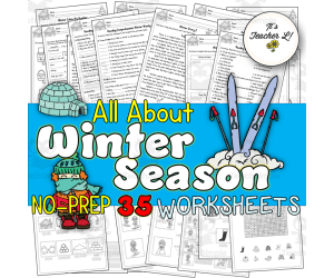 No-Prep Winter ELA Worksheets