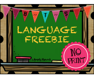 NO PRINT Back to School Language FREEBIE for Distance Learning