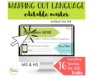 NO PRINT Mapping Out Language Virtual Trip Editable Master Middle & High School