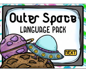 NO PRINT Outer Space Receptive Expressive Language Activities Pack