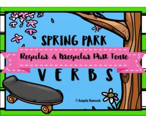 NO PRINT Park Regular & Irregular Past Tense Verbs Distance Learning