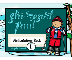 NO PRINT Ski Resort Articulation Pack - L Edition for Distance Learning