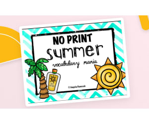 NO PRINT Summer Synonyms Antonyms & Word Associations