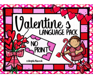 NO PRINT Valentine's Day Language Pack for Distance Learning