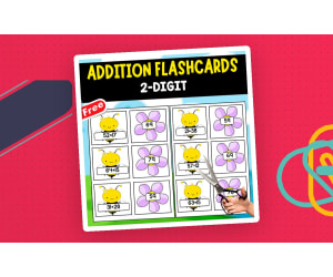 NO REGROUPING ADDITION MEMORY GAME | 2 DIGIT | 20 FLASHCARDS
