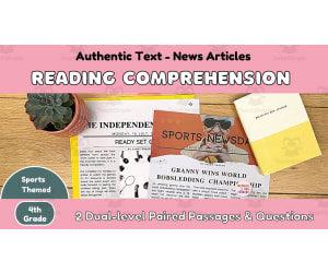 Nonfiction Leveled Reading Passages with Comprehension Questions - Paired Text