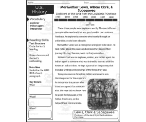 Nonfiction Reading Packet: Lewis & Clark + Sacagawea