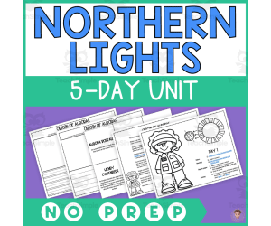 Northern Lights Unit Study (5-Day Lesson Plan, Original Reading Passages, and Activities)
