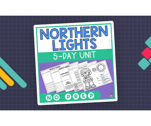 Northern Lights Unit Study (5-Day Lesson Plan, Original Reading Passages, and Activities)