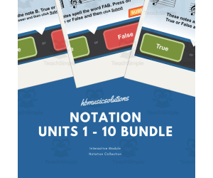 Notation Treble Clef Units 1 - 10 | Interactive Notation Exercises