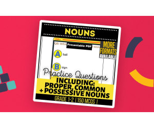 Nouns Practice Questions - Grades 1-2 Grammar Presentable PDF