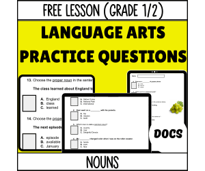 Nouns Sample - Grades 1-2 Grammar (Docs)