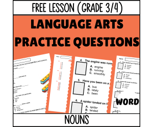 Nouns Sample: Grammar Grade 3-4 (Word)
