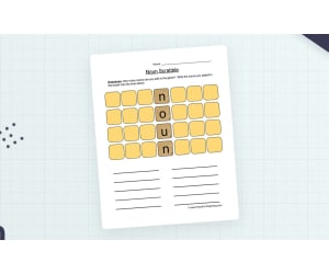 Nouns Scrabble Worksheet