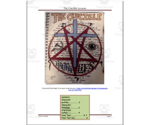 Novel Study Guide: The Crucible