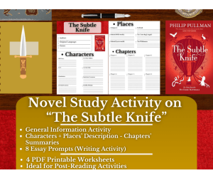 Novel Study - "The Subtle Knife" - Philip Pullman - His Dark Materials