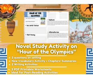 Novel Study Worksheets - Hour of the Olympics - Magic Tree House