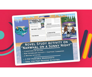 Novel Study Worksheets - Narwhal on a Sunny Night - Magic Tree House