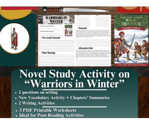Novel Study Worksheets - Warriors in Winter - Magic Tree House