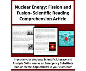 Nuclear Energy Reading Comprehension Article