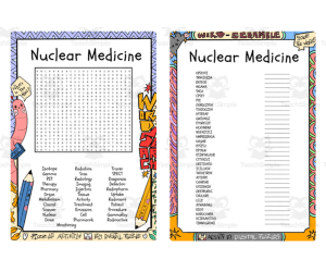 Nuclear Medicine word search & scramble