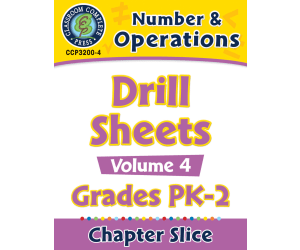 Number & Operations - Drill Sheets Vol. 4 Gr. PK-2