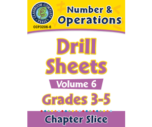 Number & Operations: Drill Sheets Vol. 6 Gr. 3-5