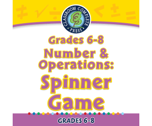 Number & Operations: Spinner Game for 6th-8th | MAC Software