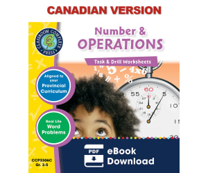 Number & Operations - Task & Drill Sheets Gr. 3-5 - Canadian Content