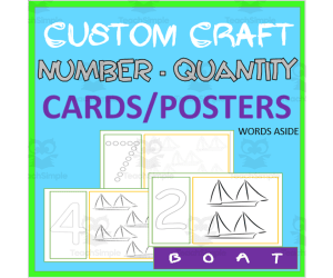 NUMBER AND QUANTITY CUSTOM CARDS | COLOR TRACE DOT | boat