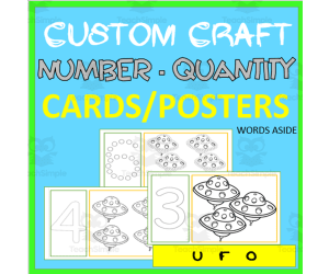 NUMBER AND QUANTITY CUSTOM CARDS | COLOR TRACE DOT | ufo