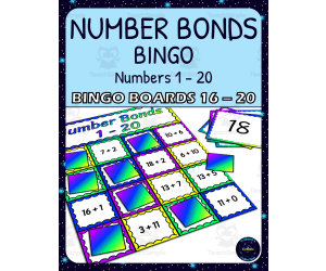 Number Bonds 1-20 Bingo - Boards 16-20