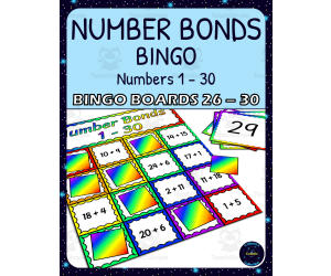 Number Bonds 1-30 Bingo - Boards 26-30