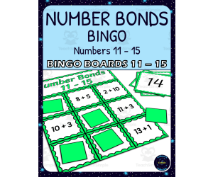 Number Bonds 11-15 Bingo - Boards 11-15
