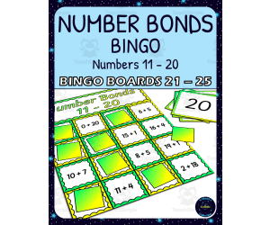 Number Bonds 11-20 Bingo - Boards 21-25
