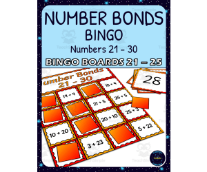 Number Bonds 21-30 Bingo - Boards 21-25