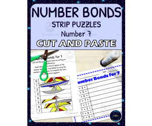Number Bonds for 7 Practice - Cut and Paste Strip Puzzle