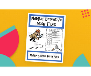 Number Detective Math Tiles: Middle School Pack