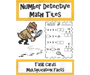 Number Detectives Task Cards: Multiplication Facts Pack