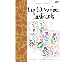 Number Flashcards 1 to 20