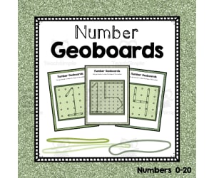 Number Geoboard Posters | Preschool Number Resources