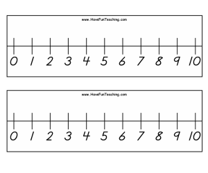 Number Lines Template