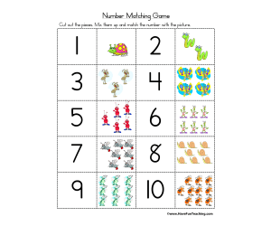 Number Matching Puzzle Activity