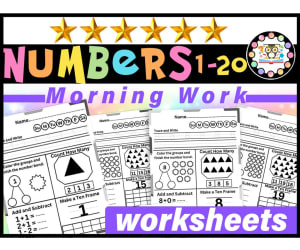 Number of the Day | Numbers 1-20 Worksheets for Kindergarten | Numbers