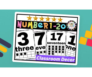 Number Posters with Ten Frames |Number Ten Frames 1-20 Classroom Decor