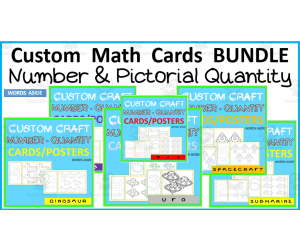 Number Quantity Custom Cards | Color Trace Dot BUNDLE