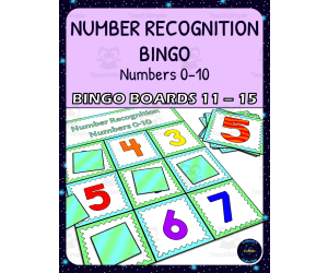Number Recognition 0-10 Bingo - Boards 11-15