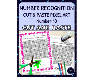 Number Recognition Pixel Art - Number 10
