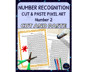Number Recognition Pixel Art - Number 2