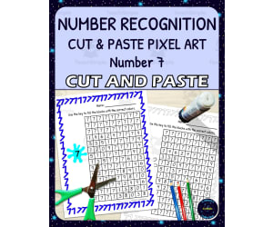 Number Recognition Pixel Art - Number 7